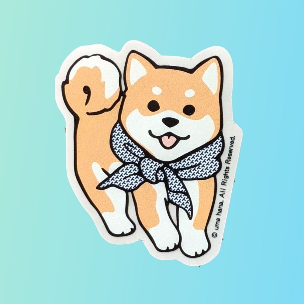 Waterproof Shiba Puppy Sticker Decal Die Cut